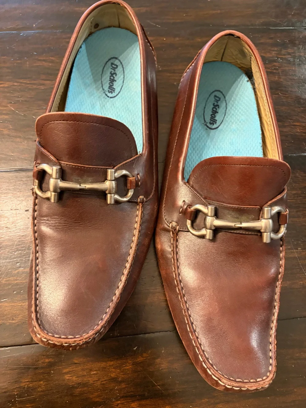 Salvatore Ferragamo Men’s Brown Leather Gancini Bit Driving Loafers | Size 12